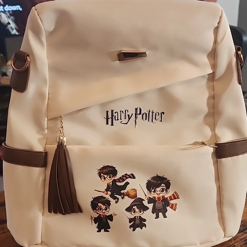 Warner Bros. Beige Harry Potter Convertible Crossbody Backpack Bag Kids/adults